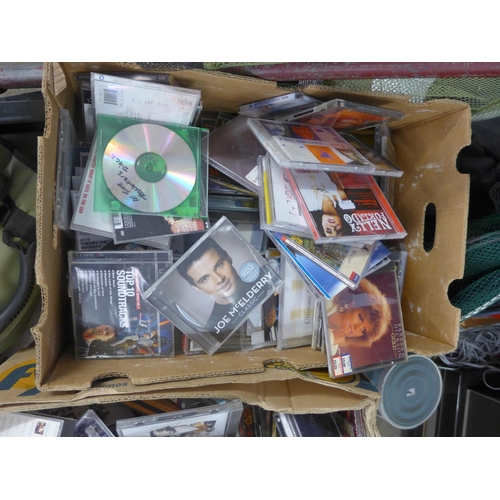 2228 - 4 Boxes, approx 400, of various artist's CDs inc. Robbie Williams, Sky, Neil Diamond, Nigel Kennedy,... 