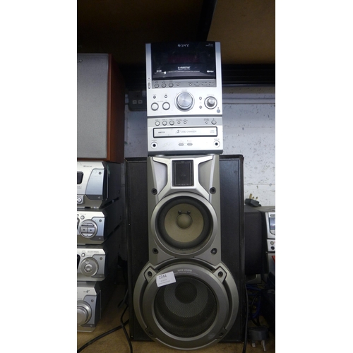 2244 - 2 Technics midi HiFi CD, 5 DVD CD changer multi media systems and a Sony S-Master DAB system