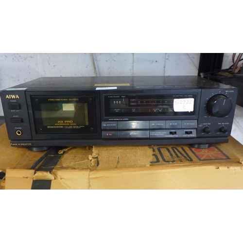 2245 - Boxed Paterson a grandisseur 35 photographic enlarger and Aiwa stereo cassette deck ADF370