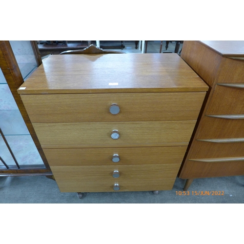 88 - A teak chest of drawers