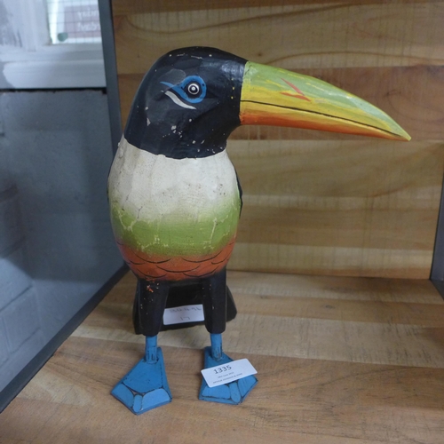 1373 - A wooden decorative toucan, H 21cms (COLL0912)   #