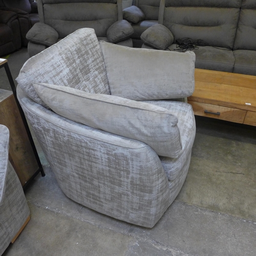 1560 - A Barker and Stonehouse Halley mink woodland upholstered swivel loveseat