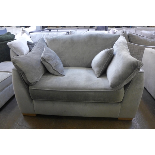 1493 - A Barker and Stonehouse Halley Dolce silver velvet loveseat