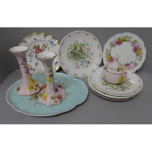 1152 - China including a Royal Crown  Derby Derby Days plate, Royal Albert plates, etc. **PLEASE NOTE THIS ... 