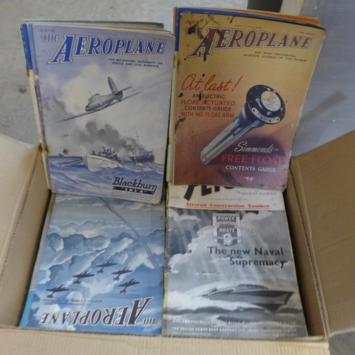 1156 - Aviation magazines, 1940-45, Flight, 36 issues and The Aeroplane, 33 issues **PLEASE NOTE THIS LOT I... 