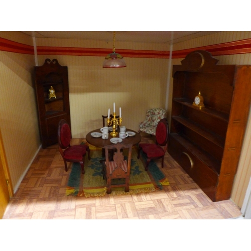 1164 - A dolls house and a quantity of furniture and accessories **PLEASE NOTE THIS LOT IS NOT ELIGIBLE FOR... 