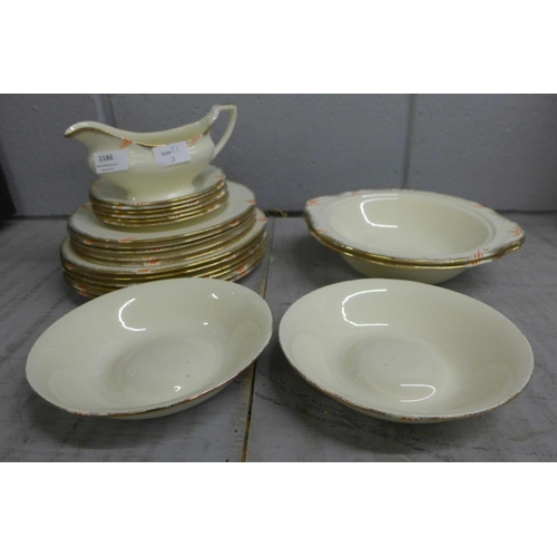 1186 - A Ventnor Art Deco part dinner service **PLEASE NOTE THIS LOT IS NOT ELIGIBLE FOR POSTING AND PACKIN... 