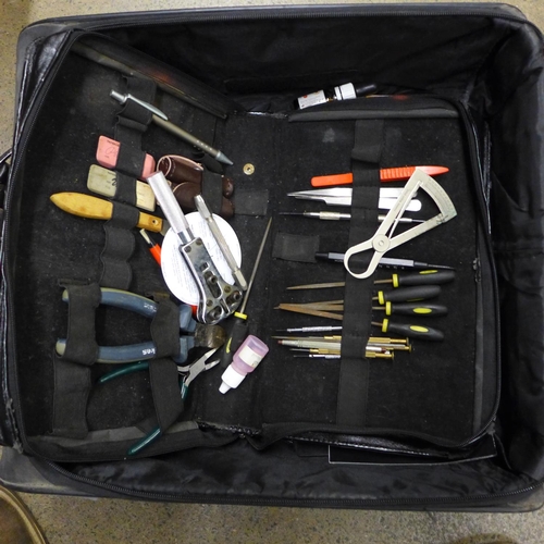 1195 - A case containing jewellers tools **PLEASE NOTE THIS LOT IS NOT ELIGIBLE FOR POSTING AND PACKING**