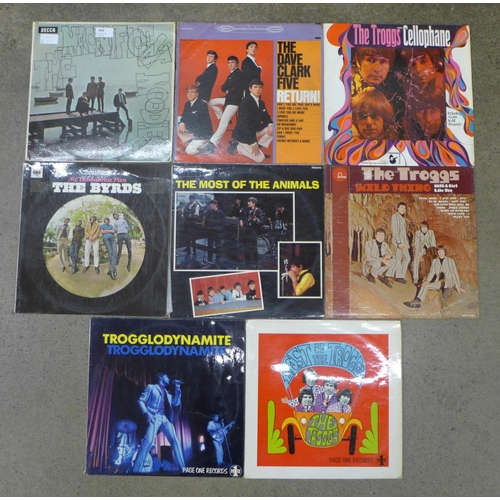 690 - Eight 1960's LP records, Moody Blues, The Magnificent Moodies, mono LK471, XARL 6869 1A runout, The ... 