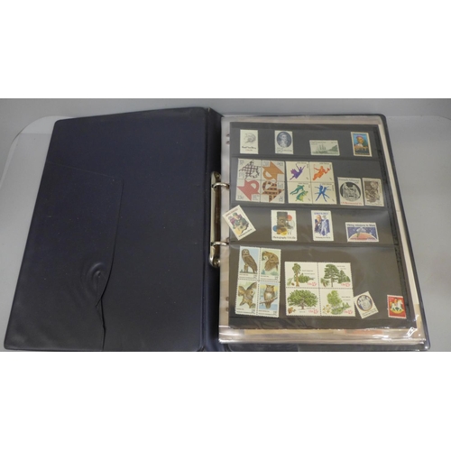 694 - Stamps; assorted album including Canada Centennial issue, Gibraltar Definitive Series 1970, Eire, un... 