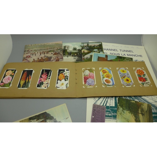 704 - A 1992 Nottingham Goose Fair BT Phone Card, Channel Tunnel Commemorative stamps, two Royal Mail Defi... 