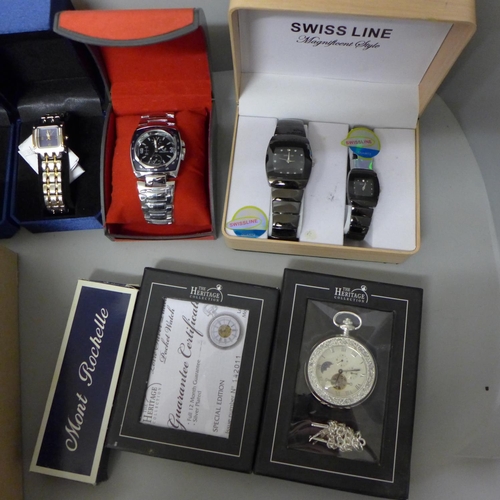 750 - Wristwatches and a pocket watch