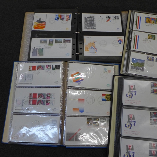 753 - Stamps; four albums of Netherlands first day covers