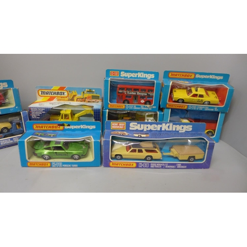 770 - Nine vintage Matchbox Superkings model vehicles, boxed