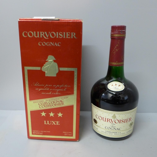 839 - One bottle, Courvoisier Cognac, boxed