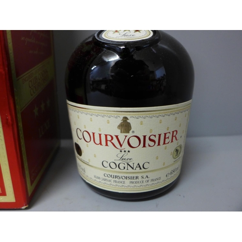 839 - One bottle, Courvoisier Cognac, boxed