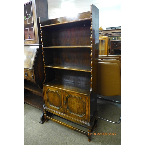 108 - An Ipswich oak open bookcase