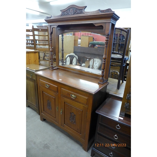 175 - An Edward VII walnut mirror back sideboard