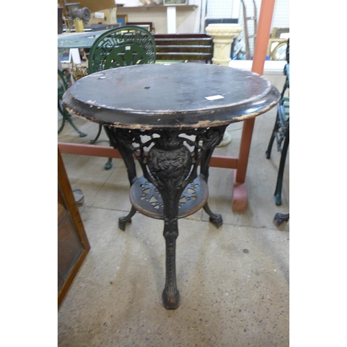 268 - A cast iron based pub table