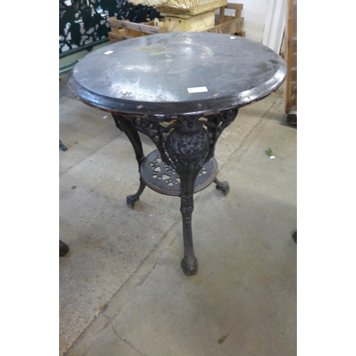 269 - A cast iron based pub table