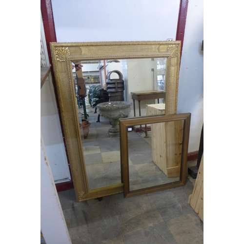 368 - A gilt framed mirror and another