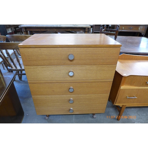 88 - A teak chest of drawers