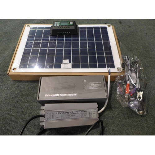 3063 - Solar panel and LED waterproof power supply