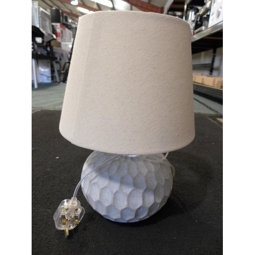 3112 - Grey table lamp with cream shade