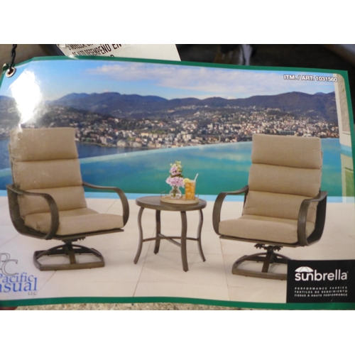 3119 - Pacific Casual 3Pc Cushion Cafe Set  , Original RRP £369.99 + vat   (254-1)   * This lot is subject ... 