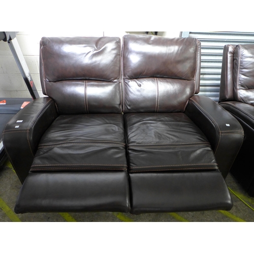 3122 - Manwah  Zach Leather Power Reclining 2 seater Loveseat  -, Original RRP £689.99 + vat      (254-161)... 