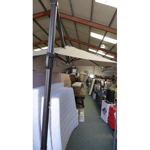 3127 - 11Ft Cantilever Umbrella With Led Lights , Original RRP £3489.99 + vat   (254-7)   * This lot is sub... 