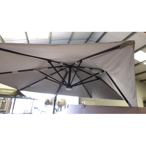 3127 - 11Ft Cantilever Umbrella With Led Lights , Original RRP £3489.99 + vat   (254-7)   * This lot is sub... 