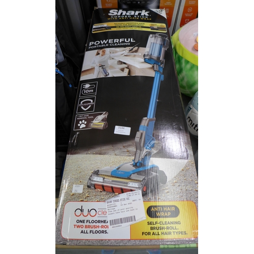 3144 - Shark Corded Stick Vac  - Hz400Ukt   , Original RRP £149.99 + vat     (254-73)   * This lot is subje... 