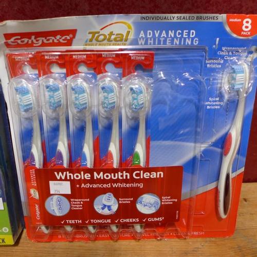 3173 - Colgate Advanced Total Toothbrushes and Duracell Aa Optimum Batteries  (254-318,335)   * This lot is... 