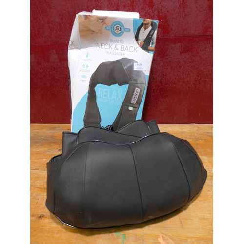 3178 - Wellbeing Shiatsu Neck  Massager   (254-522)   * This lot is subject to vat