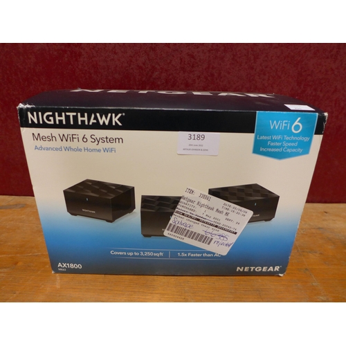 3189 - Netgear Nighthawk Mk63-100Uks Wifi6 Night  , Original RRP £199.99 + vat             (254-568)   * Th... 