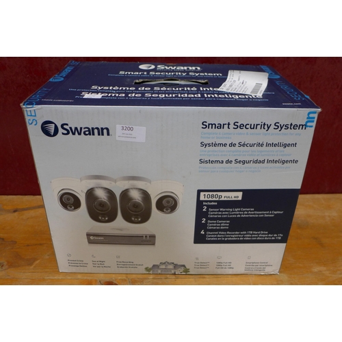 3200 - Swann 4 Camera Cctv 1080P 4 Chl 1Tb Dvr   , Original RRP £229.99 + vat    (254-118)   * This lot is ... 