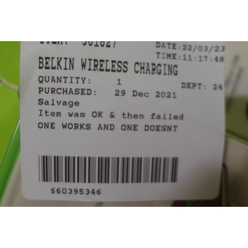 3201 - Belkin Wireless Charging Pads 10W 2Pk   (254-131)   * This lot is subject to vat