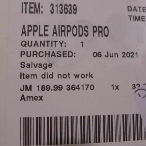 3219 - Apple Airpods Pro - MWP22ZM/A , Original RRP £189.99  + vat             (255-4)  * This lot is subje... 