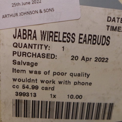 3225 - Jabra Wireless Earbuds  - Elite 3     (255-18)  * This lot is subject to vat