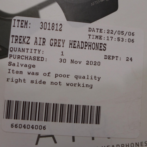 3250 - Trekz Air Grey Headphones Bone Conducting   (254-438)   * This lot is subject to vat