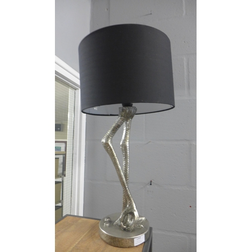 1368 - A silver bird table lamp