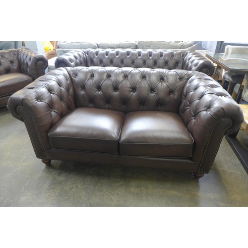 1541 - New Allington 2 Seater Brown leather sofa, Original RRP £1374.91 + vat (4113-19)  * This lot is subj... 