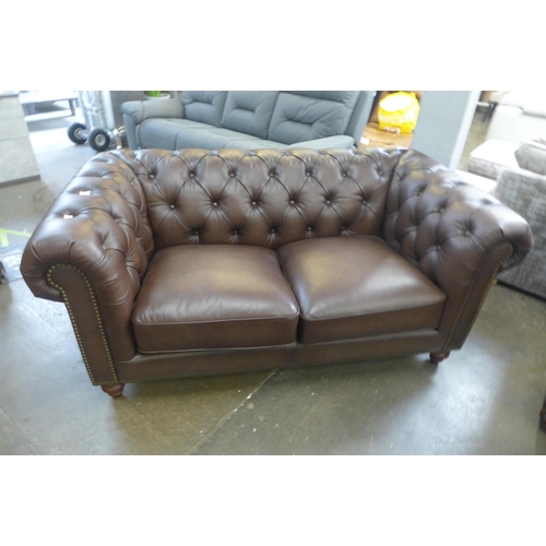 1542 - New Allington 2 Seater Brown leather sofa, Original RRP £1374.91 + vat (4113-36)  * This lot is subj... 