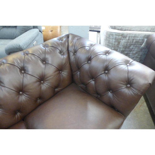 1542 - New Allington 2 Seater Brown leather sofa, Original RRP £1374.91 + vat (4113-36)  * This lot is subj... 