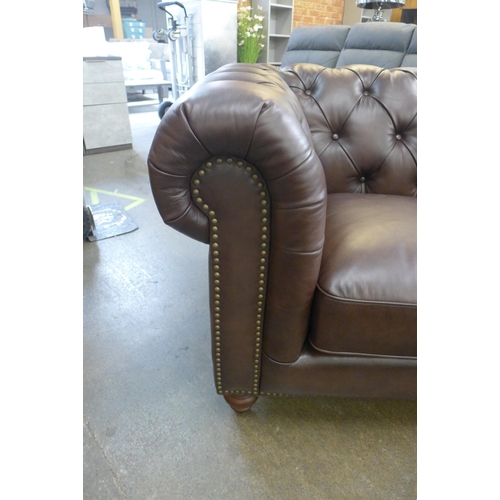 1542 - New Allington 2 Seater Brown leather sofa, Original RRP £1374.91 + vat (4113-36)  * This lot is subj... 