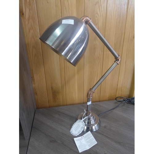 1552 - A silver industrial style table lamp