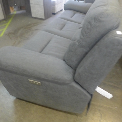 1557 - Kuka Fabric 3 Seat Sofa - power recliner, Original RRP £991.91 + vat (4113-5)  * This lot is subject... 