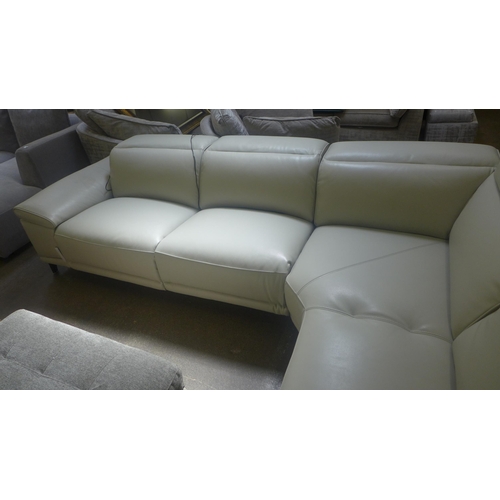 1562 - Cream Corner Leather 2Pc sectional sofa, Original RRP £2083.33+ vat (4113-10)  * This lot is subject... 