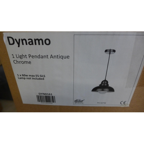 1693 - A Dynamo chrome antique style pendant light